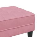 vidaXL lavička s vankúšom Ružová 113 x 57 x 39 cm Zamat