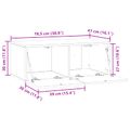 vidaXL Nástenná TV skrinka 78,5 x 41 x 30 cm Staré drevo