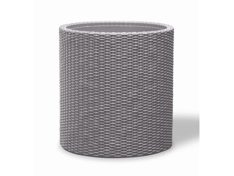 Kvetináč KETER Cylinder M Silver Grey