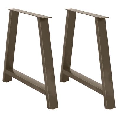 vidaXL Nohy k jedálenskému stolu v tvare A, 2 ks, 100 x (72-73) cm, oceľ