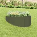 vidaXL Obrubník trávnika 100 x 45 cm Oceľ Olivovo zelená