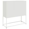 vidaXL Komoda biela 100,5x39x107 cm oceľ