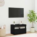 vidaXL TV skrinka 60 x 35 x 40 cm Čierny dub Kompozitné drevo
