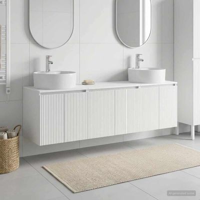 vidaXL Set kabinetov do kúpeľne 3 ks Biela 49,5 x 44,5 x 65 cm