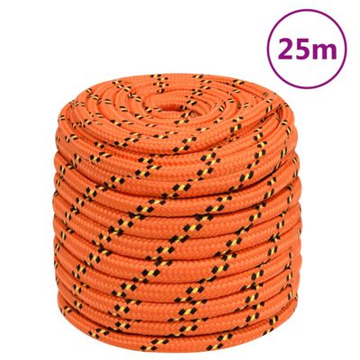 vidaXL Lodné lano oranžové 18 mm 25 m polypropylén