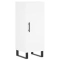 vidaXL Komoda biela 34,5x34x90 cm spracované drevo