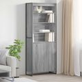 vidaXL Vysoké skrinky Sivý Sonoma 79 x 36 x 200 cm Kompozitné drevo