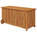 vidaXL Záhradný úložný box s kolieskami 113x50x58 cm masívna akácia