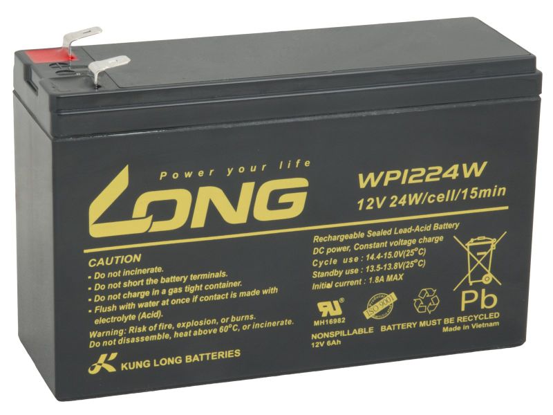 LONG batéria 12V 6Ah F2 HighRate (WP1224W)
