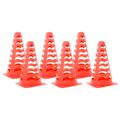 vidaXL Futbalové kužele 6 ks stohovateľné oranžové 13x13x22,5 cm