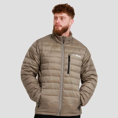 Pánska bunda Puffer Vetiver/Black - GymBeam, veľkosť XL, veľkosť oblečenia XL