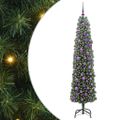 vidaXL Umelý vianočný stromček Zelená 180 cm PVC, oceľ a plast