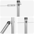 vidaXL Plotový stĺp s betónovým podstavcom 7 ks Strieborná