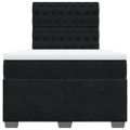 vidaXL Posteľný rám boxspring s matracom čierny 120x200 cm zamat