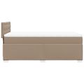 vidaXL Boxspring posteľ s matracom kapučínová 90x200 cm umelá koža