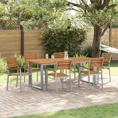 vidaXL Záhradná stolička 6 pcs Hnedá 56 x 57 x 87 cm
