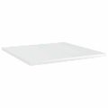 vidaXL Prídavné police 8ks, lesklé biele 40x40x1,5cm, kompozitné drevo