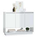 vidaXL Komoda lesklá biela 97x31x75 cm drevotrieska