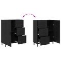 vidaXL Highboard 2 ks Čierny dub 69,5 x 34 x 180 cm Kompozitné drevo