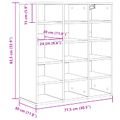 vidaXL Skriňa na topánky 77,5 x 30 x 83,5 cm Kompozitné drevo
