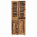 vidaXL Highboard 2 ks Staré drevo 69,5 x 34 x 180 cm Kompozitné drevo