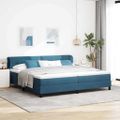 vidaXL Posteľ s pružinovým rámom Tmavo modrá 200 x 200 cm Zamat