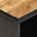 vidaXL Konferenčný stolík s vyrezávanými dvierkami 90x55x36 cm surové mangovníkové drevo