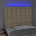 vidaXL Čelo postele krémové 100x5x118/128 cm umelá koža