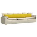 vidaXL Vankúše na pohovku 2 pcs Žltá 200 x 40 cm Kordúrová tkanina