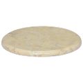 vidaXL Stolová doska krémová Ø40x2,5 cm mramor