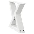 vidaXL Nohy konferenčného stolíka 2 ks biele 40x(30-31,3) cm oceľové