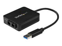 1000Base-SX SC - MM - Windows / Mac / Linux - USB 3.0 Ethernet Adapter - Network Adapter (US1GA30SXSC) - Sieťový adaptér - USB 3.0 - 1000Base-SX - 850 nm - čierna