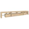 vidaXL TV skrinka s LED svetlami dub sonoma 260 x 36,5 x 40 cm