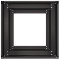 VidaXL kvetináč čierny 40x40x80 cm Oceľ valcovaná za studena