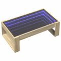 vidaXL Konferenčný stolík s nekonečnými LED dub sonoma 90x53x30 cm