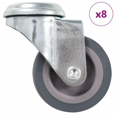 vidaXL 8 ks otočné kolieska s otvorom na skrutku 50 mm