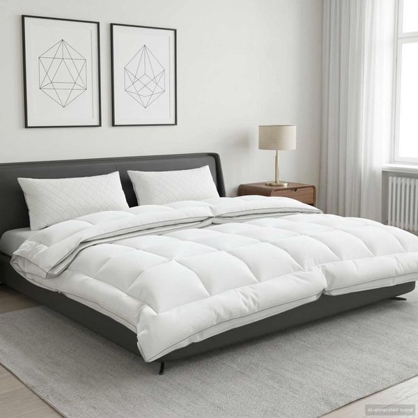 vidaXL Paplón TRIER 220x260cm 4 ročné obdobia 140+220GSM Biela