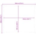 vidaXL Slnečná plachta Žltá a biela 7 x 6 m 100% polyester Oxford