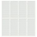 vidaXL Skladací paraván s 4 panelmi, japonský štýl 160x170 cm biely