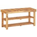 vidaXL Regál na topánky 90x32x46 cm masívne akáciové drevo