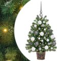 vidaXL Umelý vianočný stromček s 150 LED-i Zelená 75 cm PE a PVC