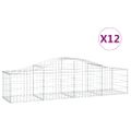 vidaXL Oblúkový gabionový kôš 12 ks 200x50x40/60 cm pozinkované železo