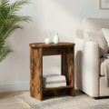 vidaXL Bočný stôl Dymový dub 50 x 39,5 x 55 cm Kompozitné drevo