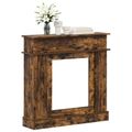 vidaXL Rám krbu Dymový dub 102 x 26 x 100 cm Kompozitné drevo