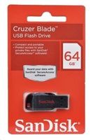 SanDisk Flash Disk 64GB Cruzer Blade, USB 2.0, čierna