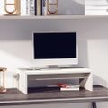 vidaXL Stojan na monitor biely 50x27x15 cm masívna borovica