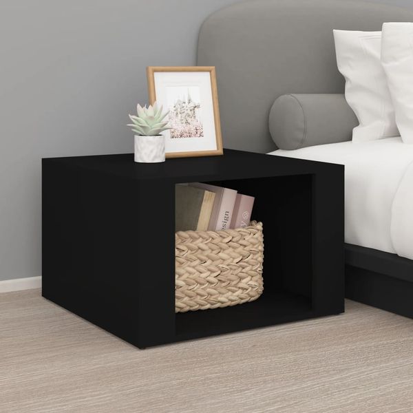 vidaXL Nočný stolík čierny 57x55x36 cm spracované drevo