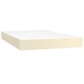 vidaXL Boxspring posteľ s matracom krémová 120x200 cm umelá koža
