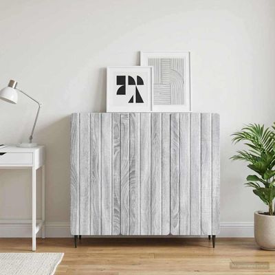 vidaXL Servírovacia skriňa Sivá sonoma 89 x 34,5 x 82 cm