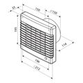 Ventilátor VENTS 150 MAL s automatickými žalúziami